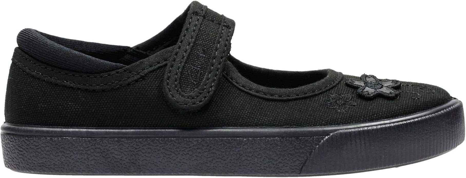 clarks black plimsolls