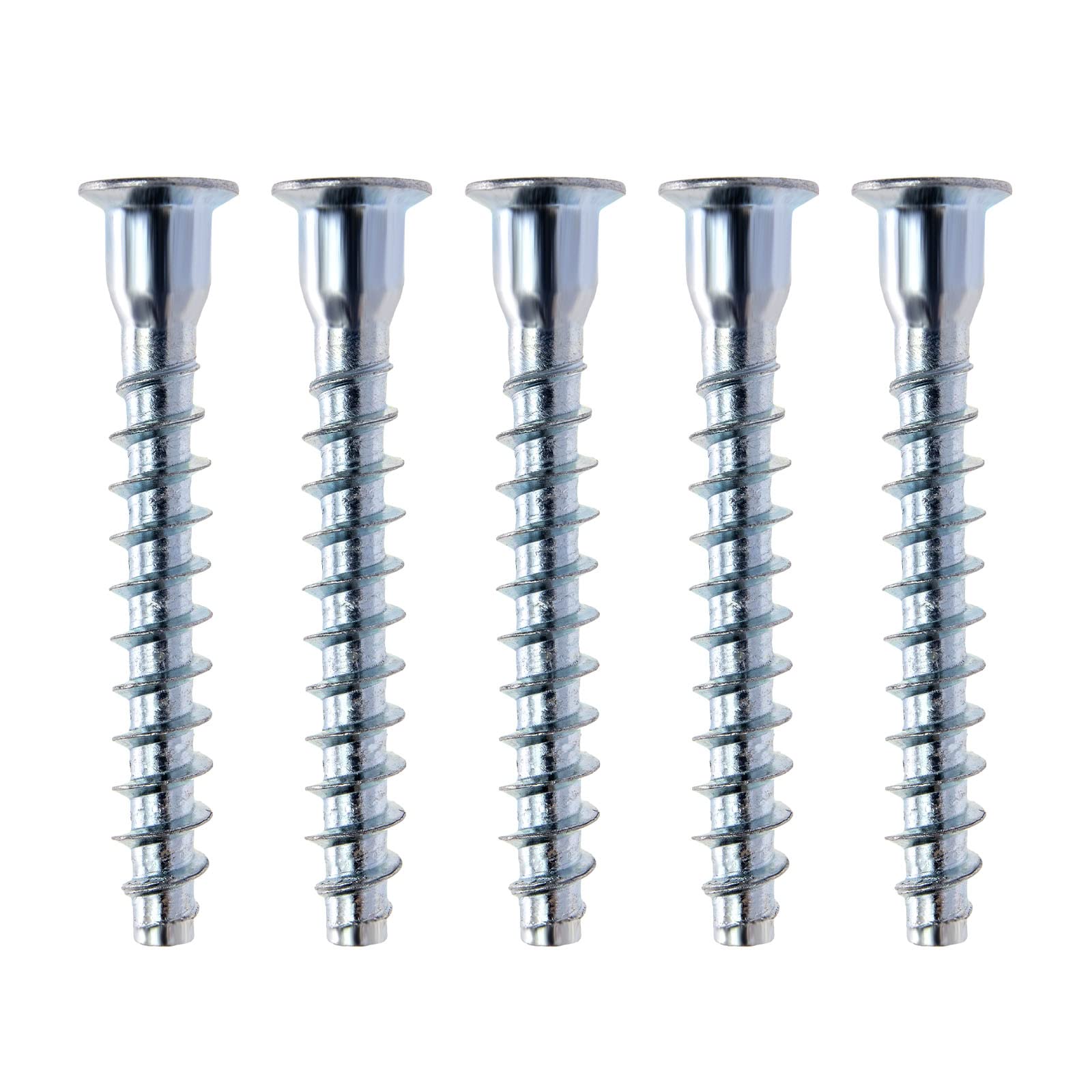 Create idea 100PCS M7x50mm Hex Socket Countersunk Head Self Tapping Connecting Screws Allen Flat Head Furniture Confirmat Screws Carbon Steel Zinc Plated