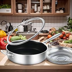 LOLYKITCH 6 QT Tri-Ply Stainless Steel Non-stick