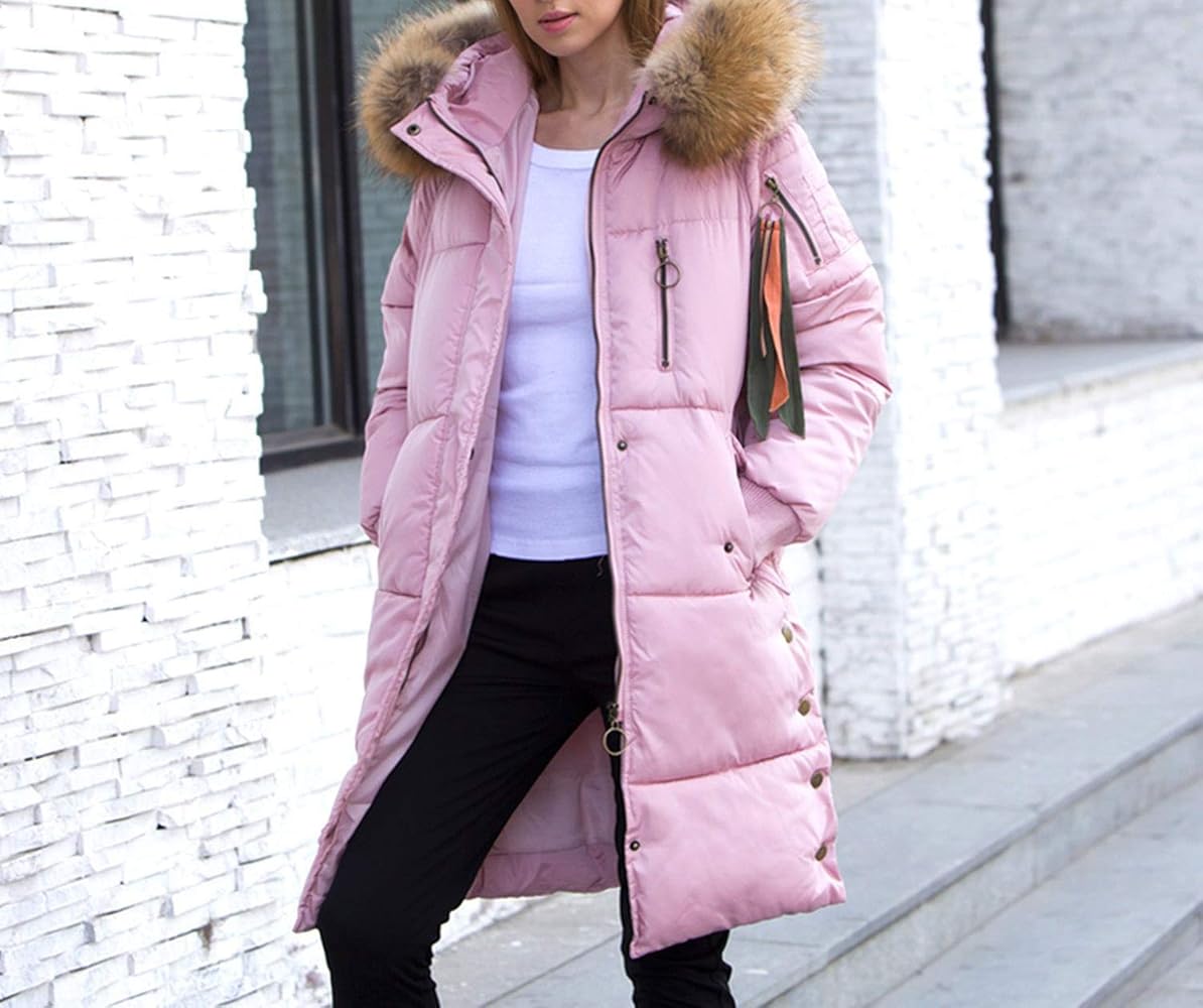 women's winter jacket with real fur hood