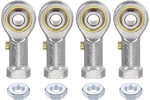 uxcell 4pcs PHSB3 Female Rod End Bearing 3/16 Inch Bore and #10-32 Right Hand Thread, Self-Lubricating Joint Rod Ends, Includ