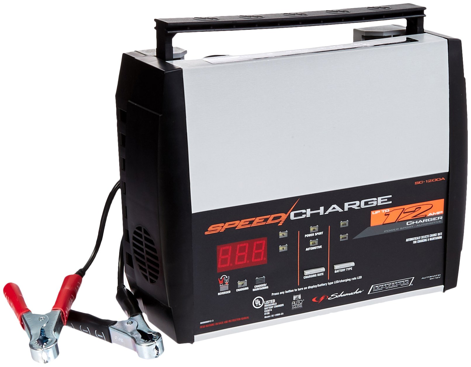 Schumacher SC1200ACA 12A 3/6/12V Fully Automatic Battery Charger on