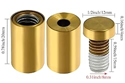 Luomorgo 24 Pcs 1/2" x 1" Stainless Steel Standoff