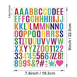 YNHAY 1960Pcs Waterproof 1" Vinyl Alphabet & Number