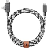 Native Union Belt Cable Duo Pro 240W – 8ft Ultra-Strong Braided Universal Charging Cable – Made with Recycled Materials – 2-i