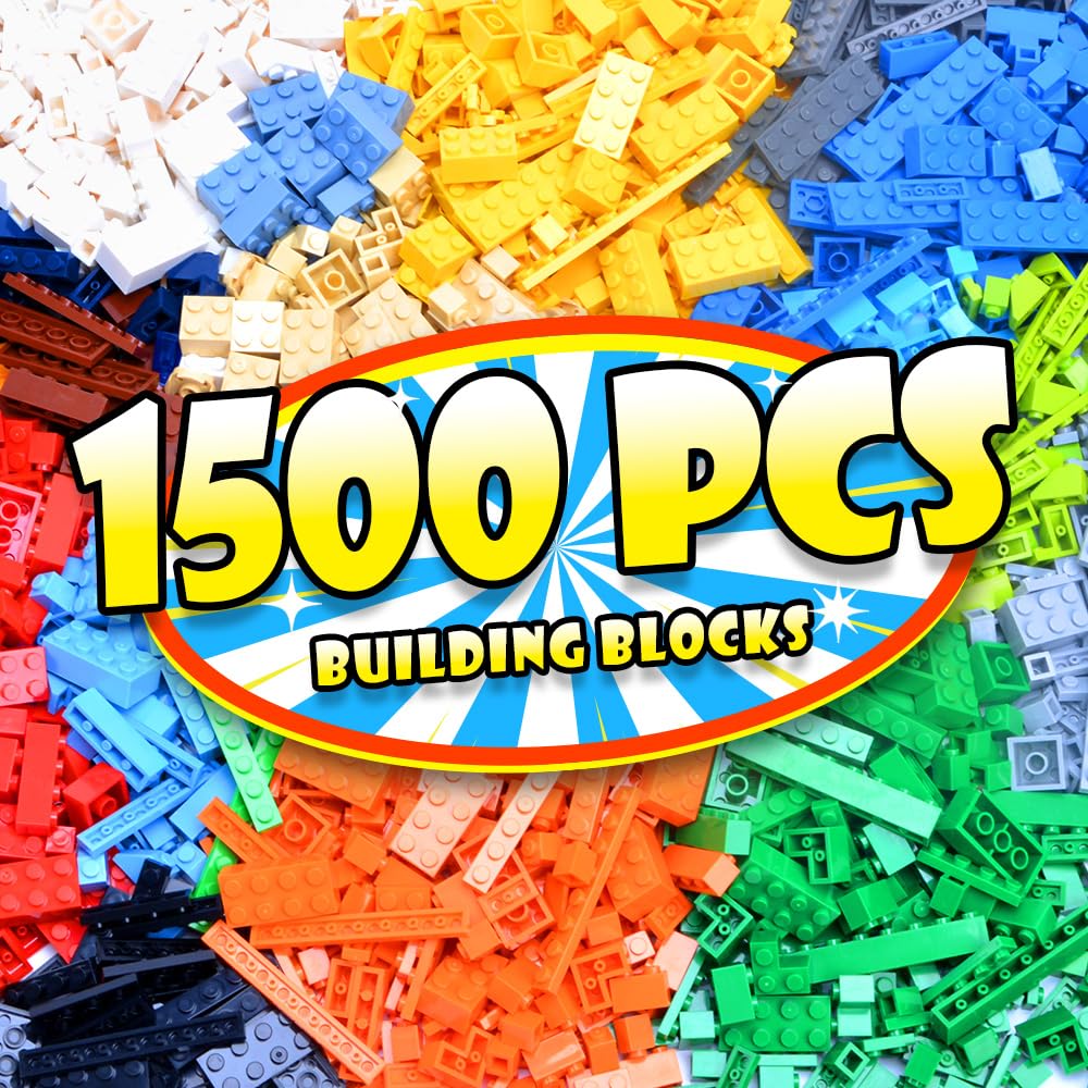 Photo 1 of ***MISSING PARTS***
Lekebaby Classic 1500 Pieces Building Bricks Kit Basic Brick Set Classic Colors for Kids Creative Play, Compatible with All Major Brands, Gifts Educational Toy for Boys Girls 6 Years Old and Up