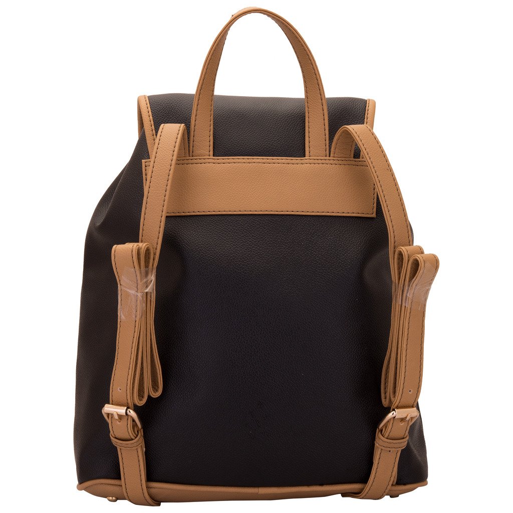 lapis o lupo women's backpack handbag (black,llbp0004bk)