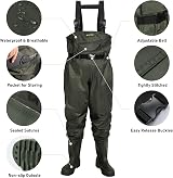 Dr.Fish Waterproof Chest Waders with Boots UK Size 7 Crosswater Belts view 3