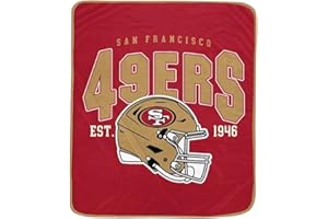 PEGASUS SPORTS LLC Pegasus Sports Vintage Arch Block Logo Flannel Ultra Soft Blanket (49ers)
