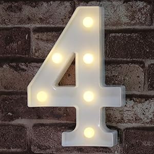 Pooqla LED Marquee Letter Lights Sign, Light Up Alphabet Letters for Wedding Birthday Party Christmas Home Bar Decoration