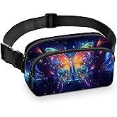 Butterfly Fanny Pack for Women Belt Bag Fashion Waist Pouch with Adjustable Strap for Sports Running Traveling Hiking Camping Cycling