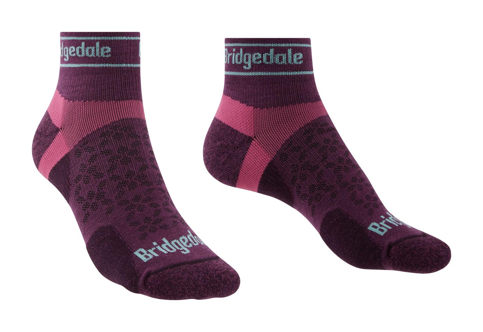 Bridgedale TRAIL RUN Ultralight T2 Merino Sport Low-Women's- Large-Damson