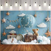 Amazon.com : Hot Air Balloon Bear Baby Shower Photography ...