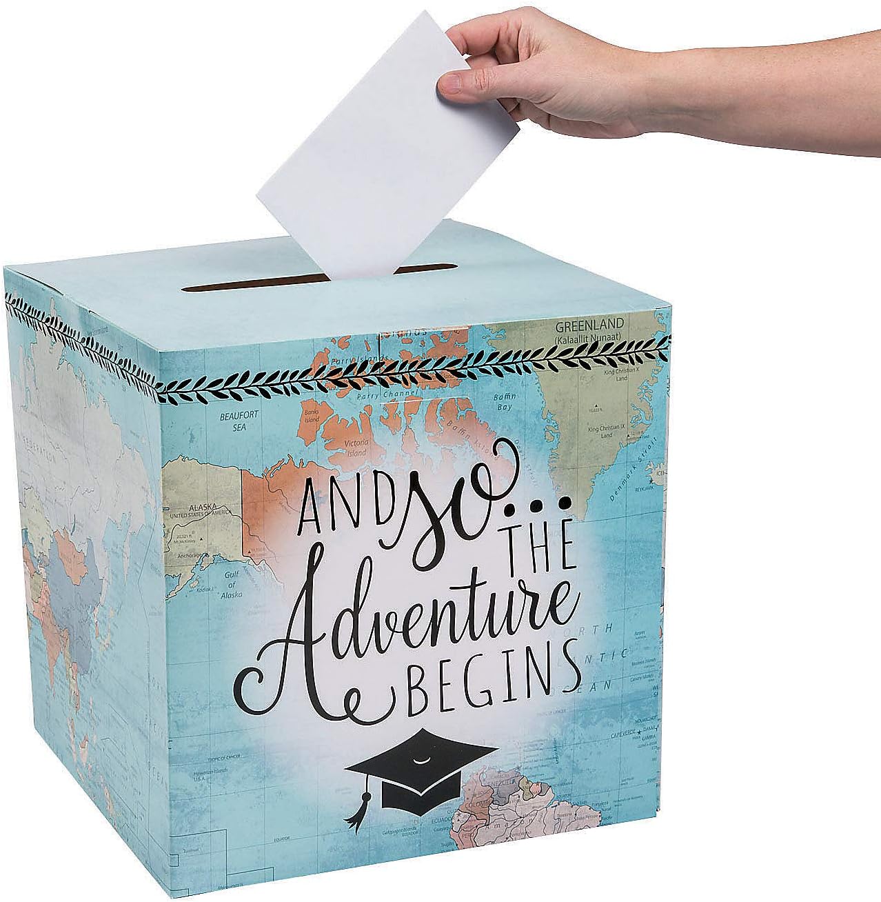 Graduation Card Box Holder (Says And So The Adventure