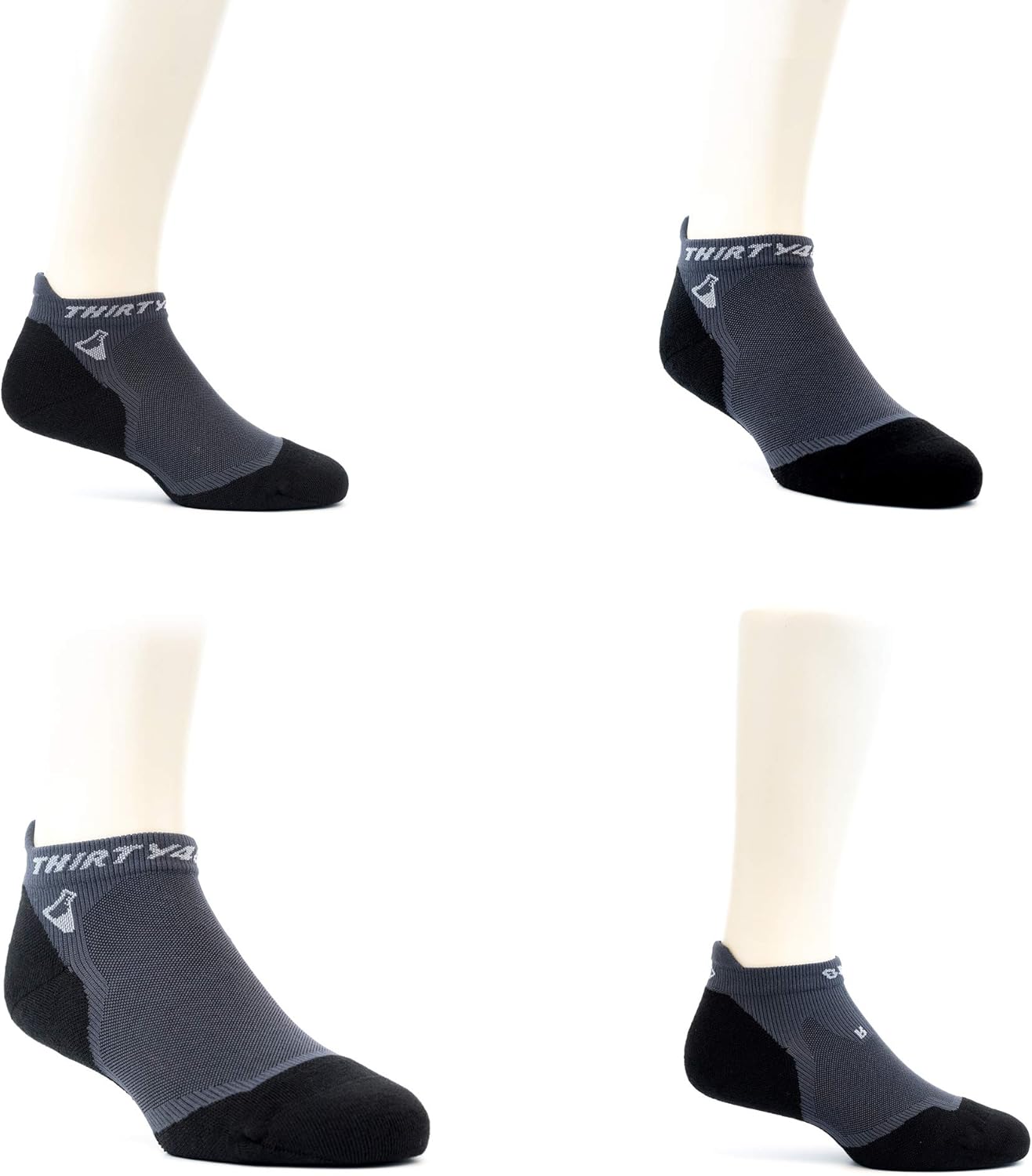 Thirty48 Ultralight Athletic Running Socks for Men and Women with Seamless Toe, Moisture Wicking, Cushion Padding : Clothing
