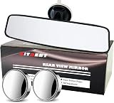 Kitbest Rear View Mirror Driving Test with 2 Blind Spot Mirrors view 1