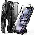 SUPCASE for iPhone 16 Case with Screen Protector (Unicorn Beetle Pro), [Built-in Stand & Belt-Clip] [Military-Grade Protection] Full Body Heavy Duty Phone Case for iPhone 16 6.1'' 2024, Black