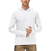Roadbox Mens UPF 50+ Long Sleeve, Sun Hoodie Fishing Shirts for Men, UV Protection Hooded for Hiking Running Workout