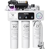 Waterdrop WD-T3-M Remineralization Reverse Osmosis Water Filter, NSF/ANSI 372 Certified, 9-Stage Undersink RO System, 450G Tankless RO Water Filtration System, 2:1 Pure to Drain, Plug-in Required