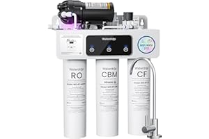 Waterdrop WD-T3-M Remineralization Reverse Osmosis Water Filter, NSF/ANSI 372 Certified, 9-Stage Undersink RO System, 450G Tankless RO Water Filtration System, 2:1 Pure to Drain, Plug-in Required