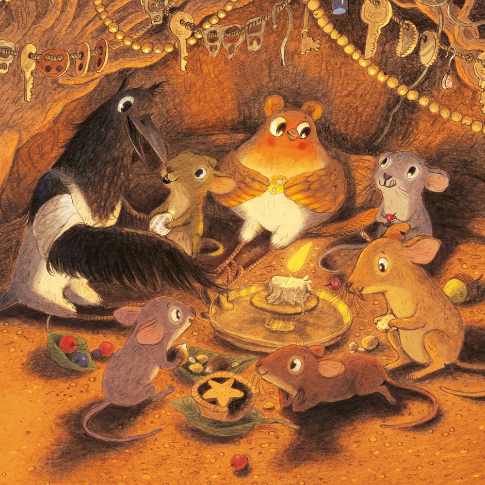 Museums & Galleries Christmas Cards Pack of 8 - Robin Robin Inside the Burrow, All was Well - Eco-Friendly & Recyclable