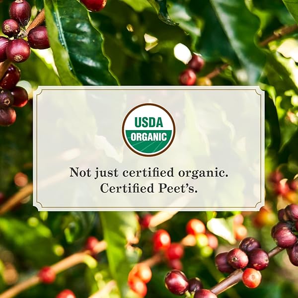 PEET’S COFFEE, USDA ORGANIC DARK ROAST GROUND COFFEE – FRENCH ROAST 18 OUNCE BAG