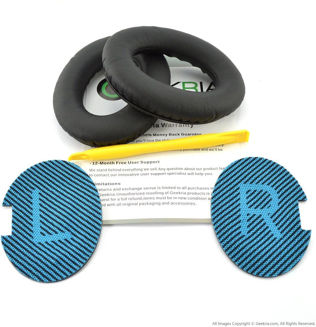 Geekria Replacement Ear Pads for Bose QuietComfort 25, SoundLink Around Ear Headphones Ear Cushions, Repair Parts (Black) - Image 3