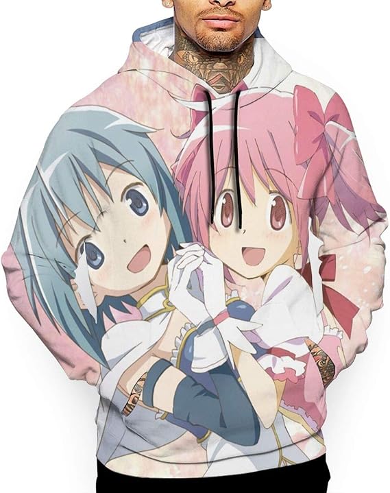Amazon Co Jp 魔法少女まどか マギカ 2 パーカー メンズ カジュアル 長袖 Tシャツ おしゃれ 春秋冬 着服 面白い 3dプリント トップス プルオーバー スウェットパーカー 男女兼用 服 ファッション小物