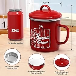 Bacon Grease Container with Removable Strainer