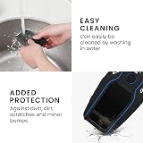 kwmobile Silicone Car Key Cover for BMW 7 5 X3 X4 X5 i8 6 GT - Black/Blue view 5