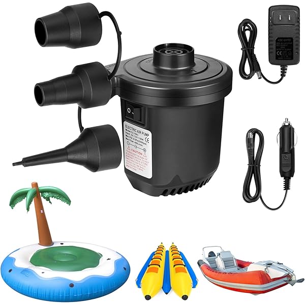 Soleaire SA101 120v Electric Air Pump Inflator Deflator Powerful Quick Fill Inflatable Power