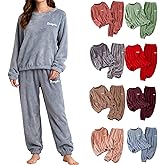 Flannel Pajamas For Women Set Cozy Loungewear Winter Pajamas For Women Fleece Pajama Womens Flannel Pajama Sets