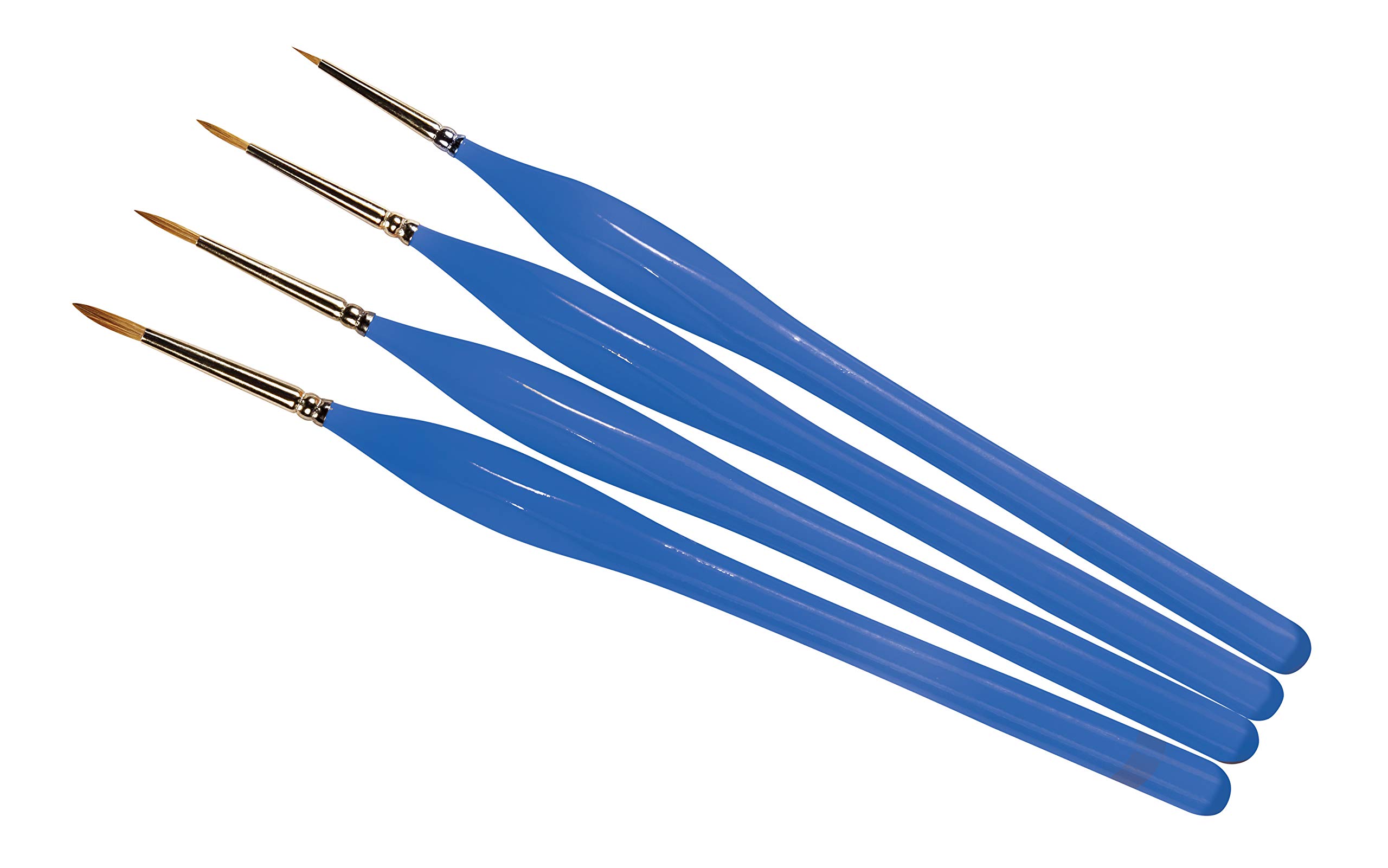 Humbrol Model Paint Brushes - AG4304 Brush Pack - Detail Ergonomic Handle 00, 0, 1, 2 - 4 Pack Paint Brush Set for Art, Modelling Paint Brushes for Enamel & Acrylic Paints - Brushes for Painting Craft