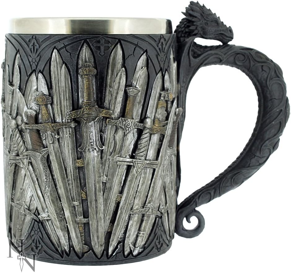 Nemesis Now Sword Tankard Mug 14cm Silver, Gray - Image 4