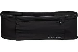 Nathan Zipster Max Running Belt, Running Belts for Women and Men, Bounce-Free Waist Pack with Extra Large Zipper Pocket, Smartphone Storage, Walking, Gym, Hiking