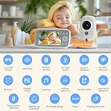 BOIFUN 2026 Baby Monitor Camera Night Vision 4 inch IPS 2-Way Talk No WiFi view 2