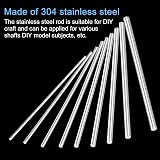 Sourcing Map 304 Stainless Steel Round Rods 5mm x 350mm Pack of 5 view 4