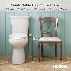 HOROW 19 Inch Tall Toilets, Extra High Toilets with