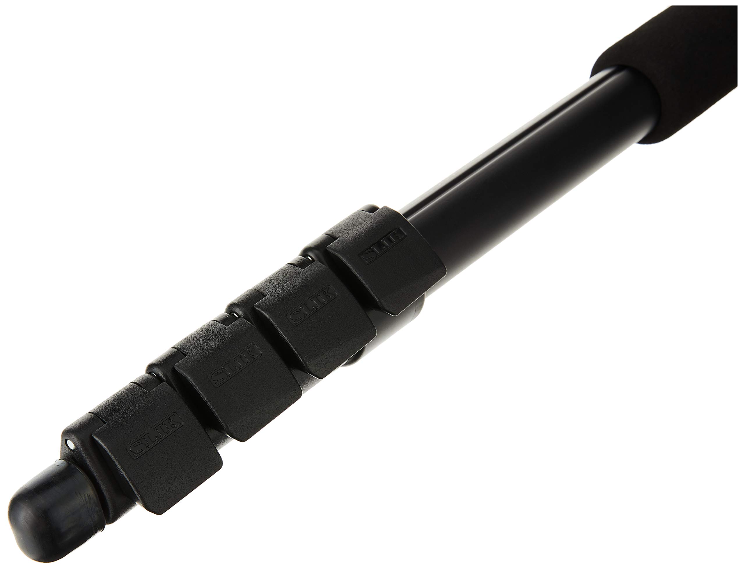 SLIK Lighty Pod III 5-Section Monopod with Mini Ballhead - Supports 6.6 lbs (3 kg), for Mirrorless/DSLR Sony Nikon Canon Fuji Cameras and More - Black (618-719)
