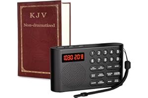 ClaspVital KJV Audio Bible Player, King James Version Talking Electronic Bible, Portable Bible Player Device New & Old Testament, Gifts for Seniors, Blinders, Children