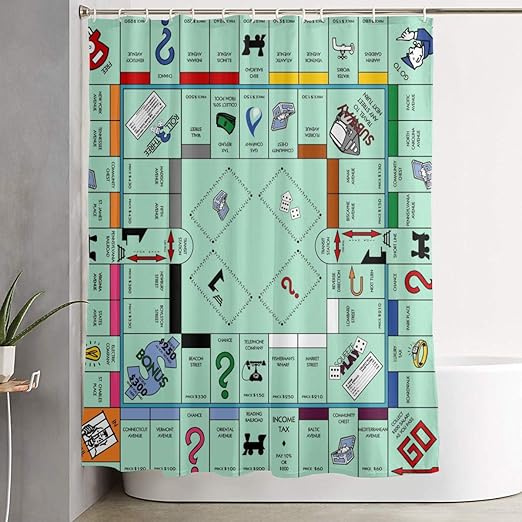 Amazon Com Funny Game Player Shower Curtain Lake Green Fabric Waterproof Shower Curtains Lightweight Cool Cyan Colored Bathroom Curtain Decor 72 X 72 Inches With 12 Free Hooks Home Kitchen