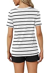RUBZOOF Women's Short Sleeve Pajama Sets Striped