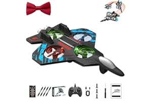 2026 Upgraded for Sky Riders RC Jet, Enhanced Remote Control Foam Airplane Drone for Kids & Adults with LED Lights, Auto Hove