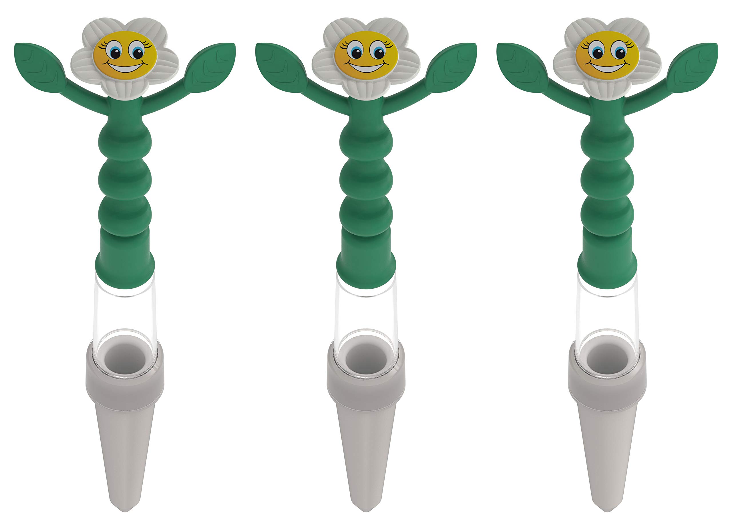 Heidi Watering Indicator for All Pot Plants, Set of 3, White, no Batteries Required, Visible from far Away