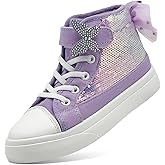 Toddler Sneakers for Girls Boys Fashion Canvas High Tops Butterfly Sequins Shoes Kids Casual Walking Shoes