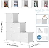 AWTATOS Cube Storage with Doors 6 Cube Modular Closet Organizer White view 3