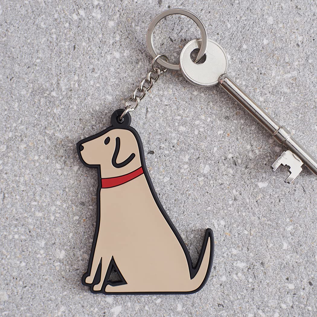Sweet William Yellow Labrador Keyring