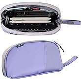 pack all Large Pencil Case with Zipper, Multi-Compartment Organizer Pouch for Pens & Makeup, Portable Stationery Bag for Office, School, Travel (Purple)