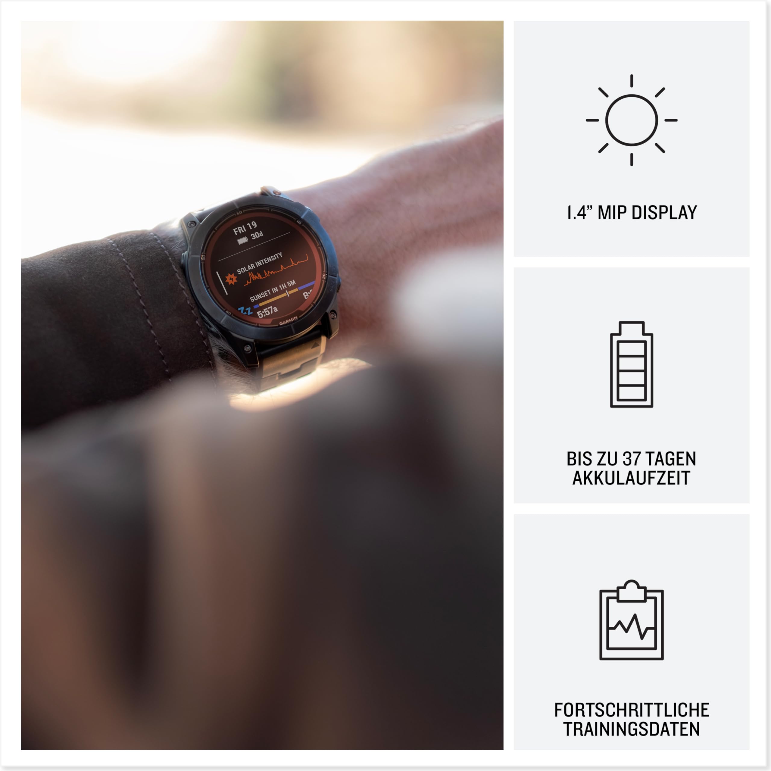 Garmin fēnix 7X Pro – GPS-Multisport-Smartwatch mit Solarladelinse, Farbdisplay und Touch-/Tastenbedienung, TOPO-Karten, über 60 vorinstallierte Sport-Apps, Music Pay 3