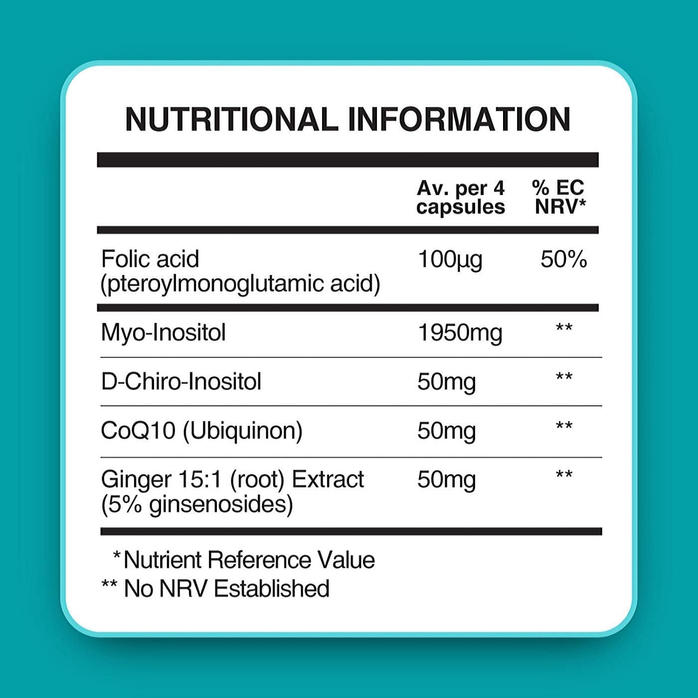 Conceive Plus Ovulation Support, PCOS Supplement with Myo-Inositol & D-Chiro Inositol, Folate, Ginger and CoQ10 - Image 3